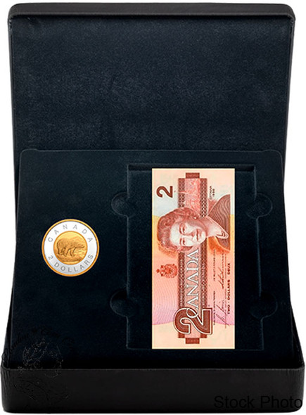 Canada: 2021 25 Years of the $2 Piece 1 oz Pure Silver Coin and Banknote Set Canada: 2021 25 Years of the $2 Piece 1 oz Pure Silver Coin and Banknote Set