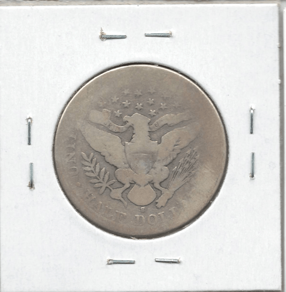 United States: 1896S 50 Cent AG
