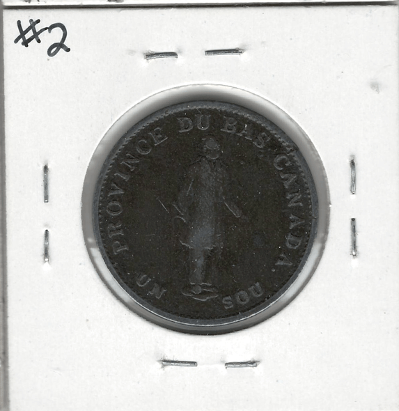 Lower Canada: 1837 Half Penny Token LC-8D1 VF20