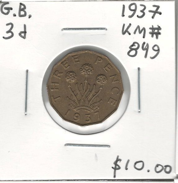Great Britain: 1937 3 Pence Lot#2 Great Britain: 1937 3 Pence Lot#2