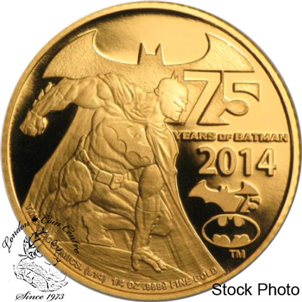 Niue: 2014 $25 75 Years of Batman 1/4 oz Proof Pure Gold Coin