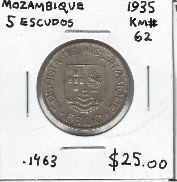 Mozambique: 1935 5 Escudos