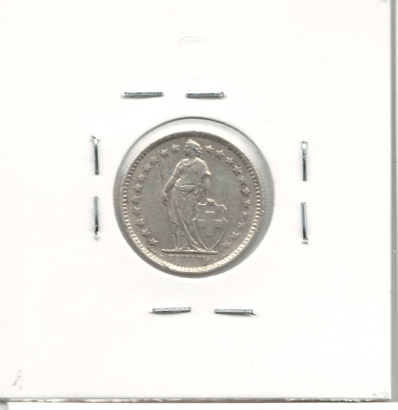 Switzerland: 1963 1/2 Franc with Doubling Switzerland: 1963 1/2 Franc with Doubling
