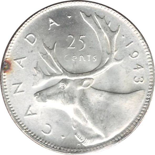 Canada: 1943 25 Cents ICCS MS64 Lot#2