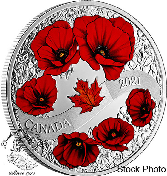 Canada: 2021 $20 A Wreath of Remembrance: Lest We Forget 1 oz Pure Silver Coin