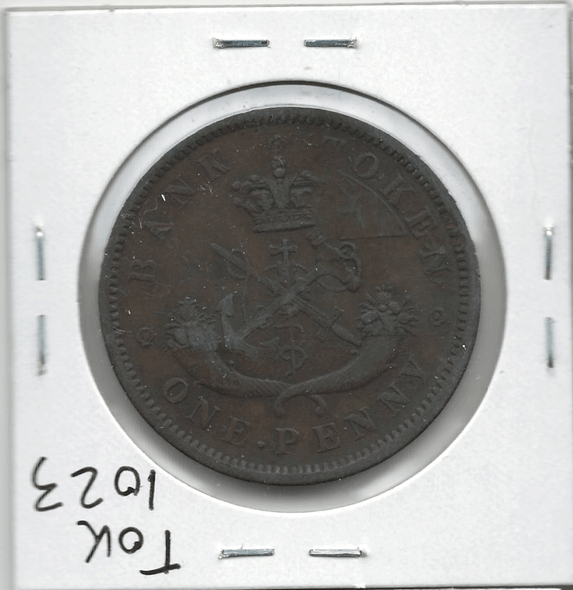 Province of Canada: Bank of Upper Canada 1857 Penny PC-6D #4