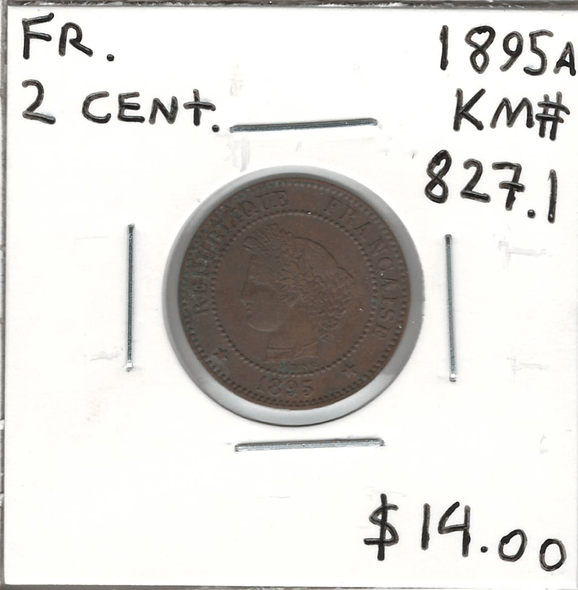 France: 1895A 2 Centimes