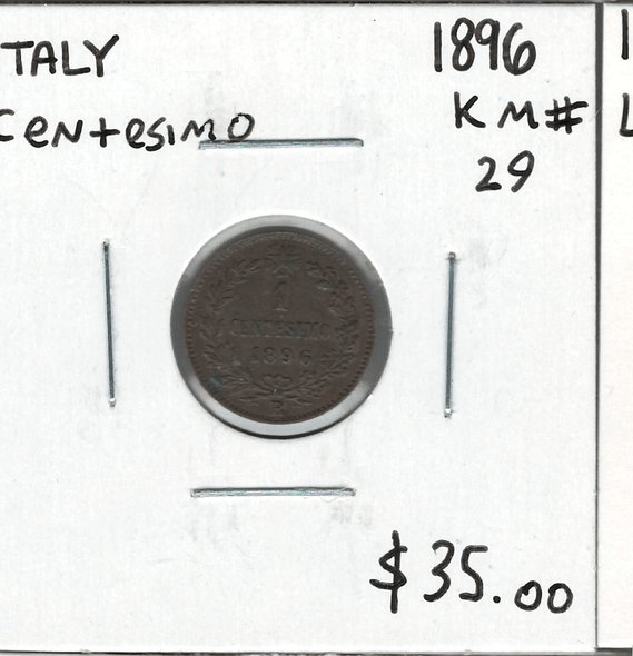 Italy: 1896 Centesimo