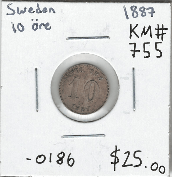 Sweden: 1887 10 Ore