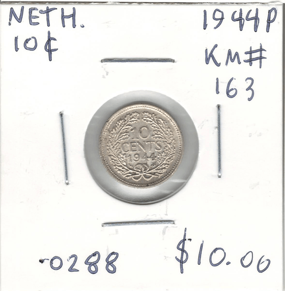 Netherlands: 1944P 10 Cent Netherlands: 1944P 10 Cent