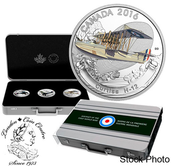 Canada: 2016 $20 Aircraft of the First World War Series:  3 Silver Coin Set