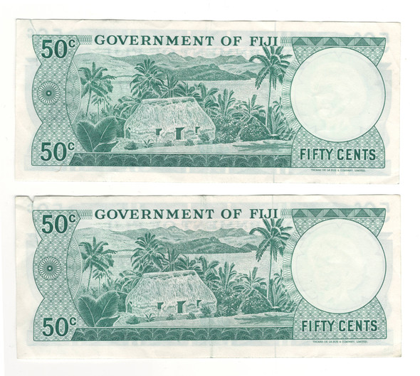 Fiji: 1969 Banknote Collection Lot (2 Pieces)