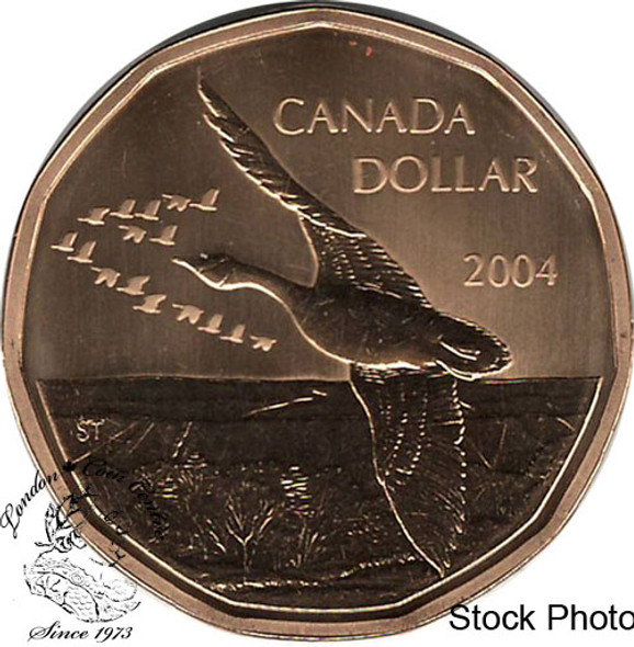 Canada: 2004 $1 Canada Goose Loonie Specimen Canada: 2004 $1 Canada Goose Loonie Specimen