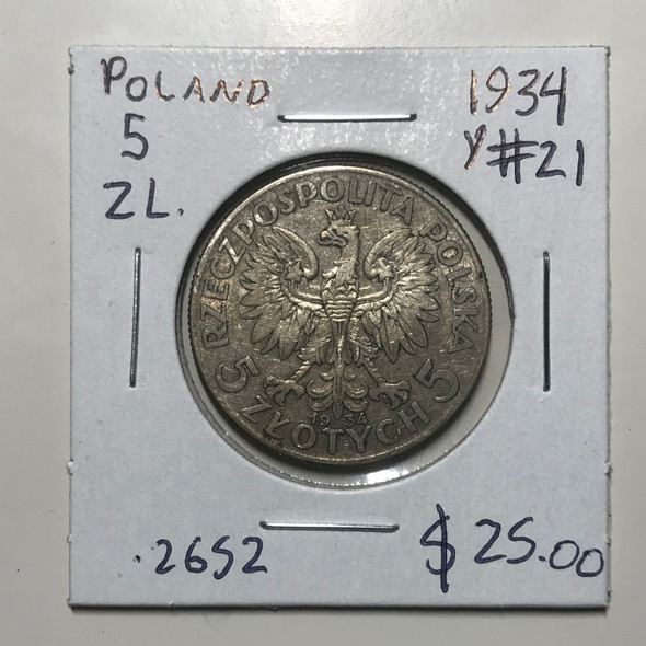Poland: 1934 5 Zlotych