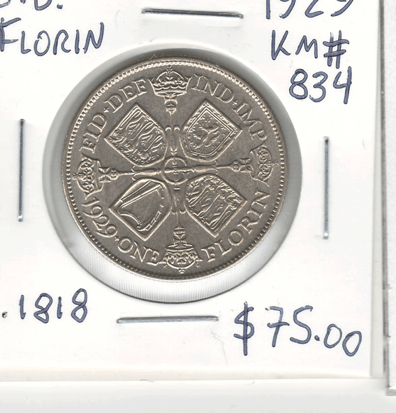 Great Britain: 1929 Florin