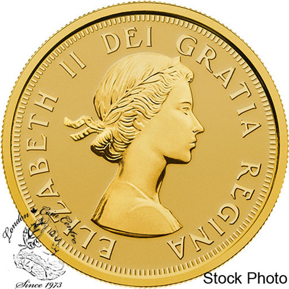 Canada: 2014 $10 Maple Leaves with Queen Elizabeth II Effigy from 1953 Gold Coin