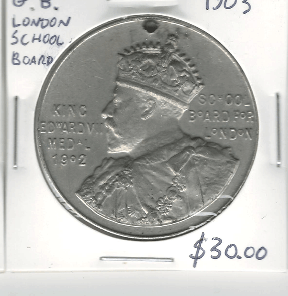 Great Britain: 1903 City of London School Board Medal Great Britain: 1903 City of London School Board Medal