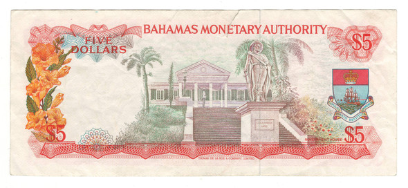 Bahamas: 1968 5 Dollars