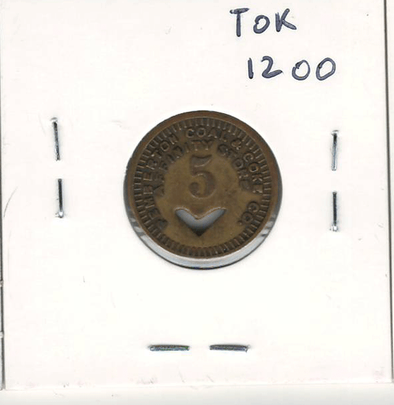 Dayton, Ohio. Pemberton Coal and Coke Co. Affinity Store Token