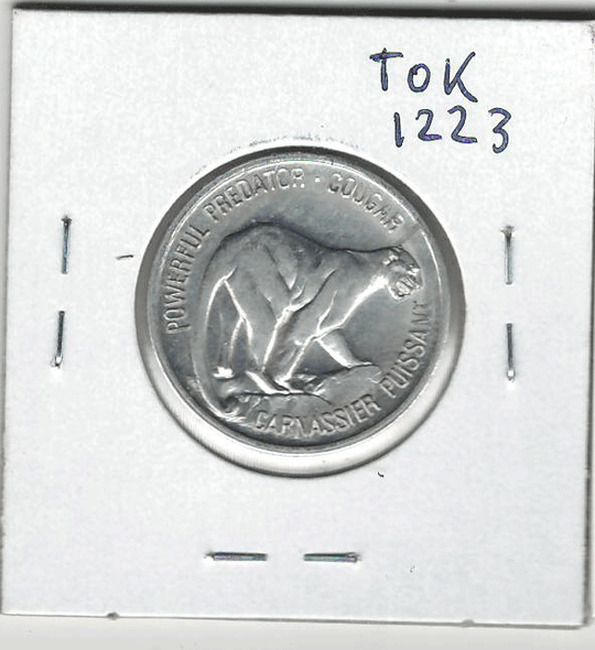 Canada's Northern Wildlife 1960's Cougar Shell Token Canada's Northern Wildlife 1960's Cougar Shell Token