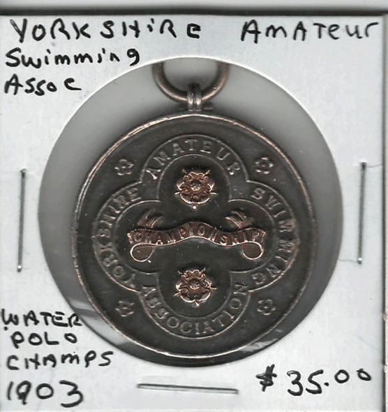 Yorkshire Amateur Swimming Association 1903 Water Polo Medal