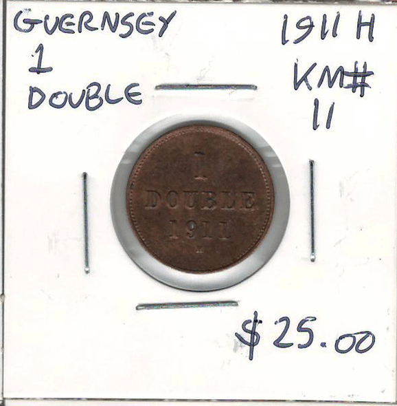 Guernsey: 1911H 1 Double