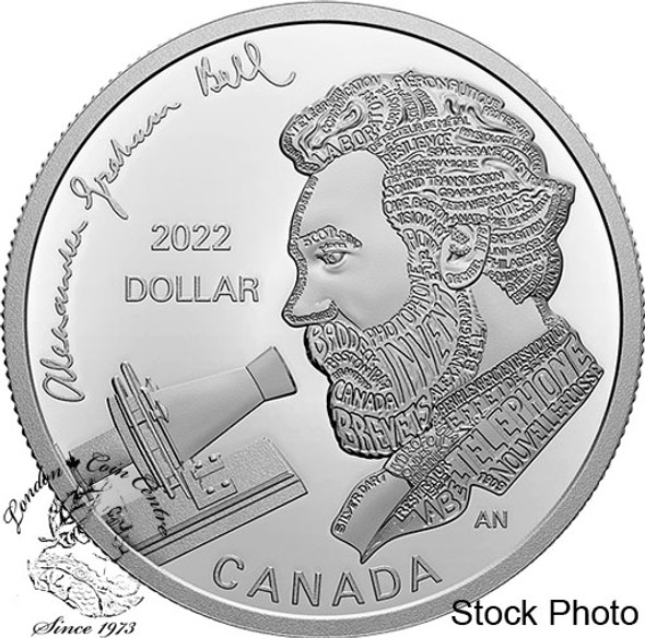 Canada: 2022 $1 Alexander Graham Bell: Great Inventor Proof Dollar Fine Silver Coin