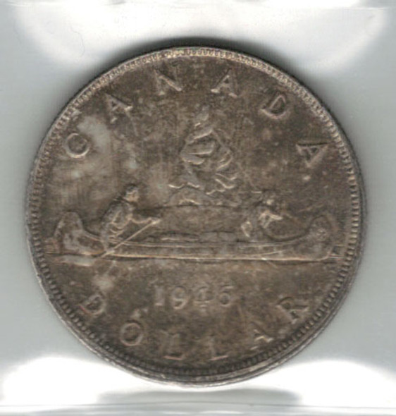 Canada:  1946  Silver Dollar ICCS  MS63