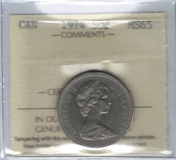 Canada: 1974 50 Cents  ICCS MS65