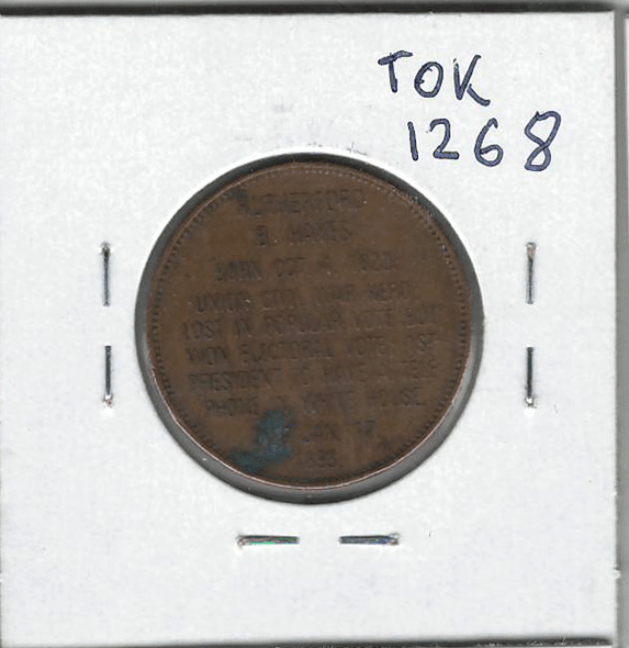 United States: 19th President Rutherford Hayes Token