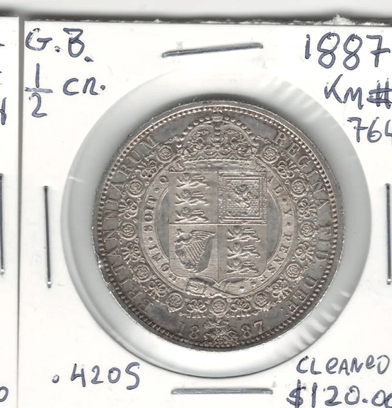 Great Britain: 1887 1/2 Crown #4