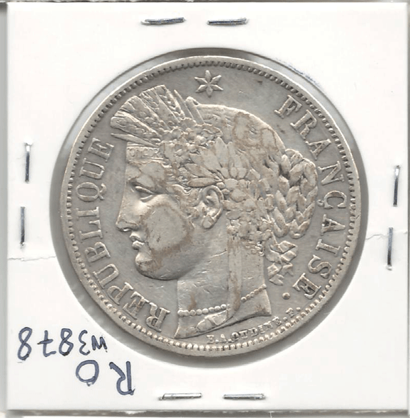 France: 1849A 5 Francs, Cleaned France: 1849A 5 Francs, Cleaned
