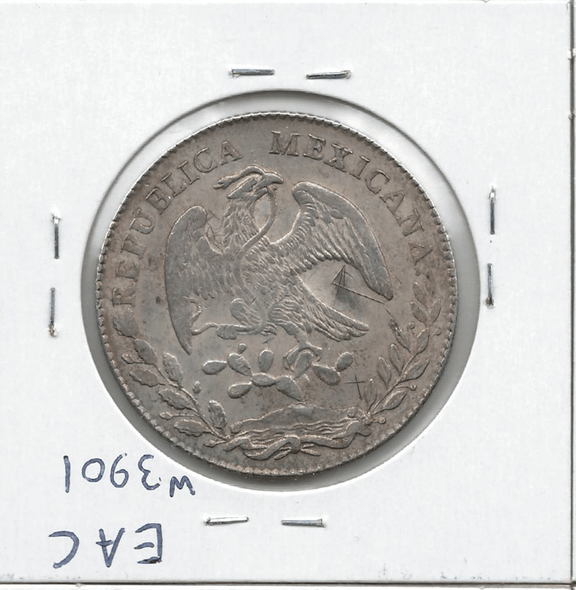 Mexico: 1876 P.I. M.H. 8 Reales, Scratches