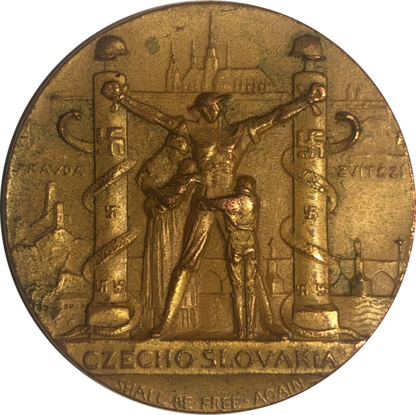 United States: 1939 "Czechoslovakia Shall Be Free Again" Political Medal