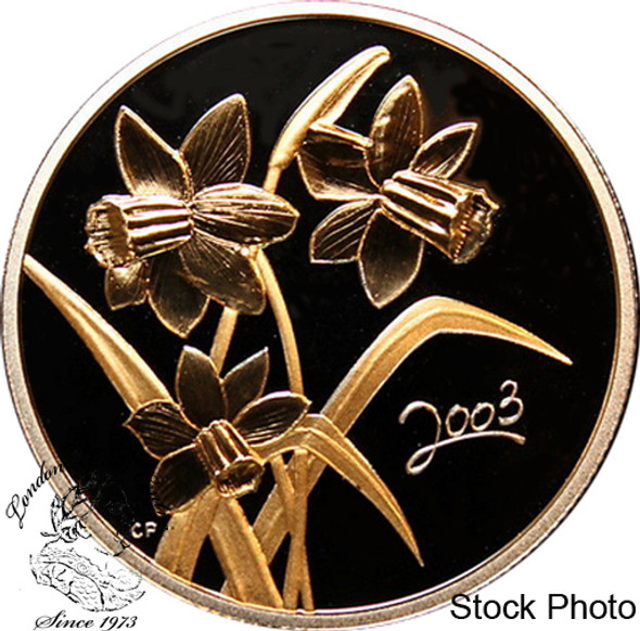 Canada: 2003 50 Cents Golden Daffodil Silver Coin