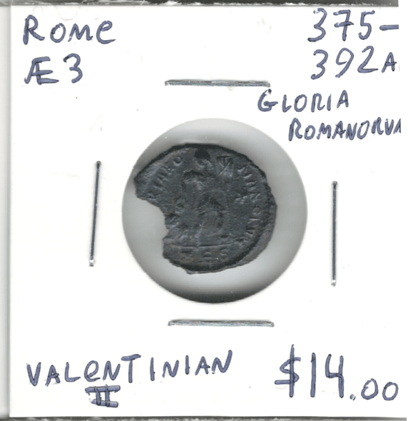 Roman Empire: 375-392 AD AE3 Valentinian II, Gloria Romanorum Roman Empire: 375-392 AD AE3 Valentinian II, Gloria Romanorum