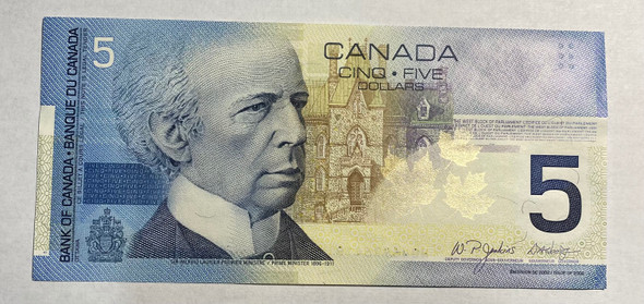 Canada: 2005 $5 Bank Of Canada Banknote BC-62b