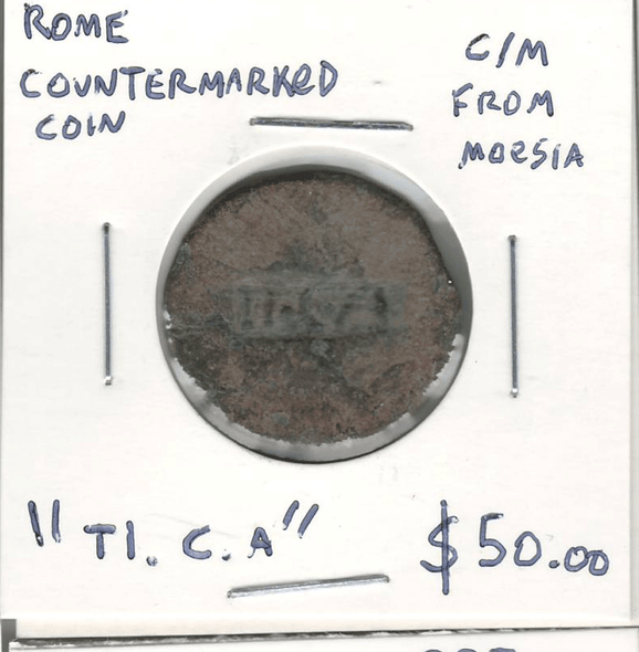 Rome: Countermarked Coin From Moesia, "TI. C. A"