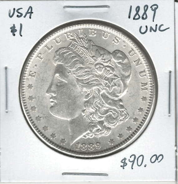 United States: 1889 Morgan Dollar UNC