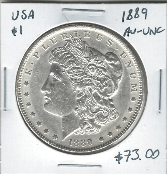 United States:  1889 Morgan Dollar  AU-UNC