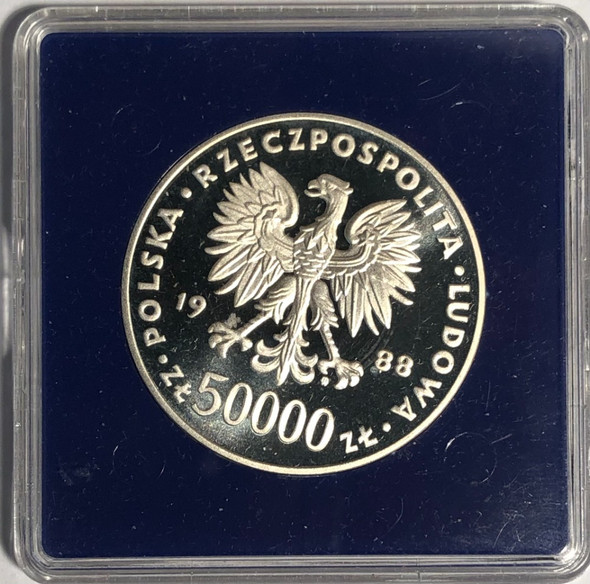 Poland: 1988 50000 zlotych Jozef Pilsudski Proof