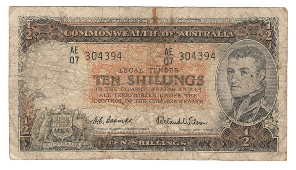 Australia: 1954-60 10 Shillings P-29