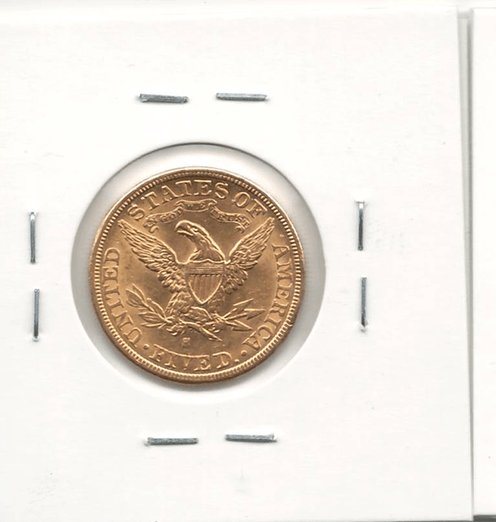 United States: 1893S $5.00 Gold BU