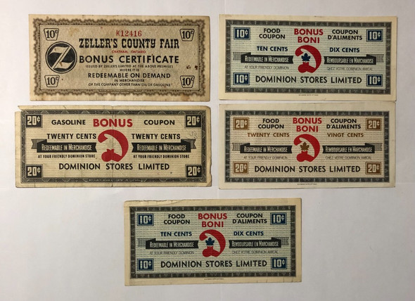 Canada: 5 Pcs Coupon Lot