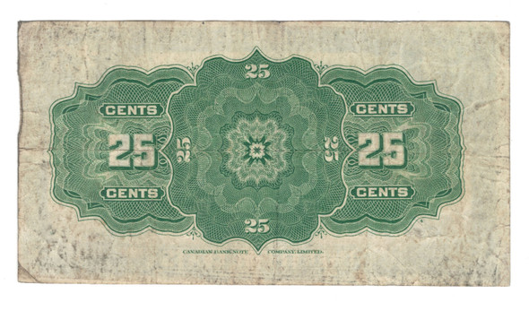 Canada: 1923  25  Cent  Banknote Dominion  of  Canada   DC-24c