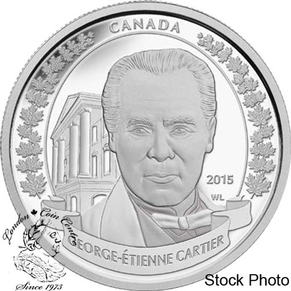 Canada: 2015 $20 George Étienne Cartier Silver Coin