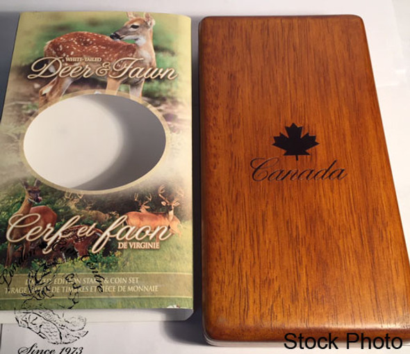 Canada: 2005 $5 Limited-Edition Stamp & Coin Set. White-Tailed Deer & Fawn