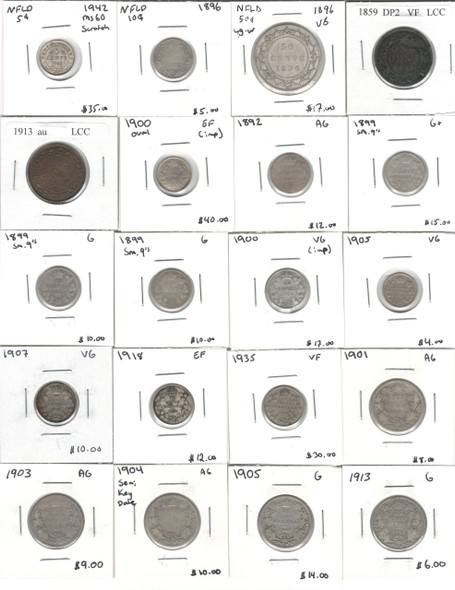 Canada:   Coin   Collection  Bulk Lot  Includes Silver  (20 Pieces)  *See Photos*