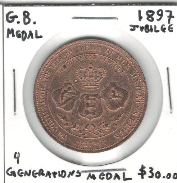 Great Britain: 1837-1897 Jubile, 4 Generations Royal Family Medal