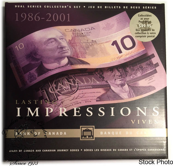 Canada: 1989 - 2001 $10 Lasting Impressions Banknote Set